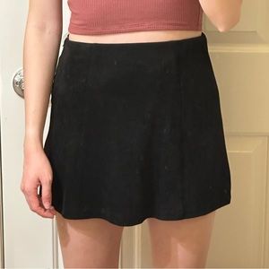John Galt Brandy Melville Black Velvet Skirt